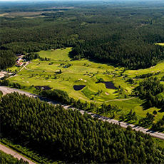 Flygbild över Surahammars Golfklubb. Foto: Pressbild